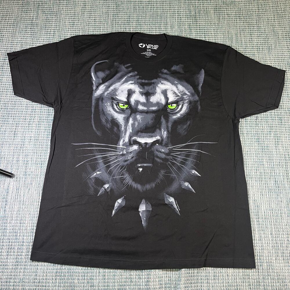 Liquid Blue Black Panther T Shirt Mens Sz 2XL New